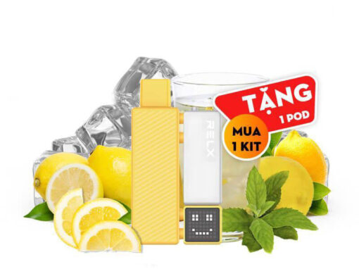 RELX積木電子煙18000puffs煙彈檸檬口味智能顯示屏