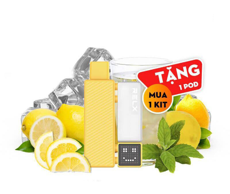 RELX積木電子煙18000puffs煙彈檸檬口味智能顯示屏