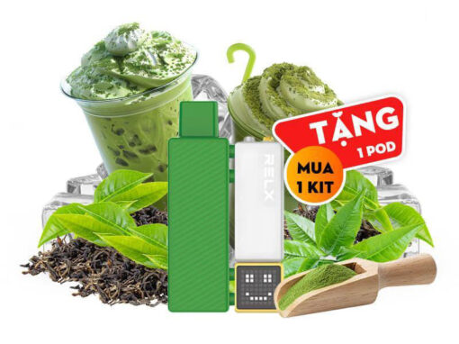 RELX積木電子煙18000puffs煙彈抹茶星冰樂口味智能顯示屏