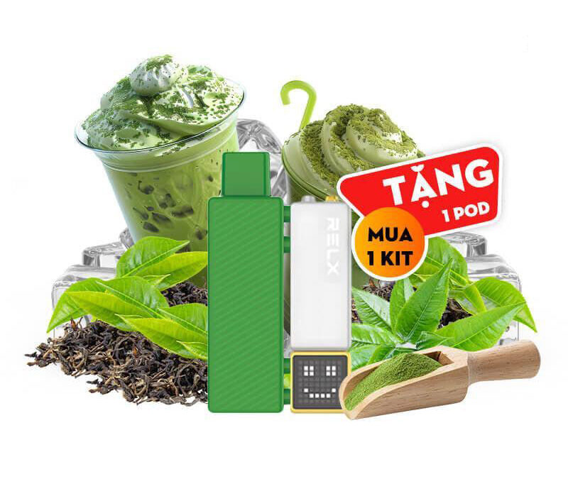 RELX積木電子煙18000puffs煙彈抹茶星冰樂口味智能顯示屏