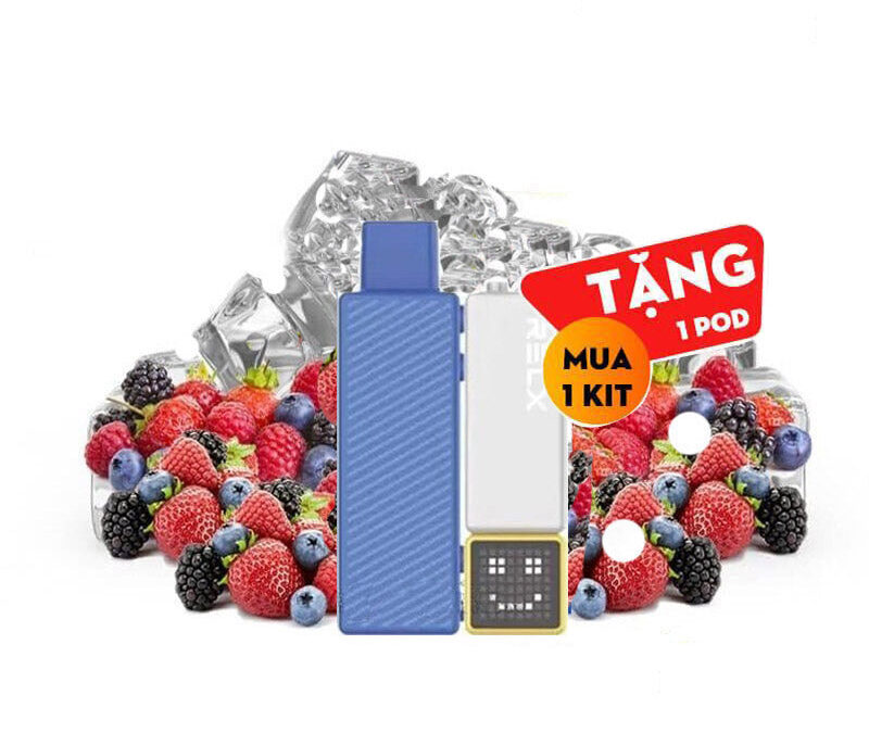 RELX積木電子煙18000puffs煙彈莓果口味智能顯示屏