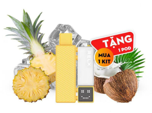 RELX積木電子煙18000puffs煙彈鳳梨椰子口味智能顯示屏