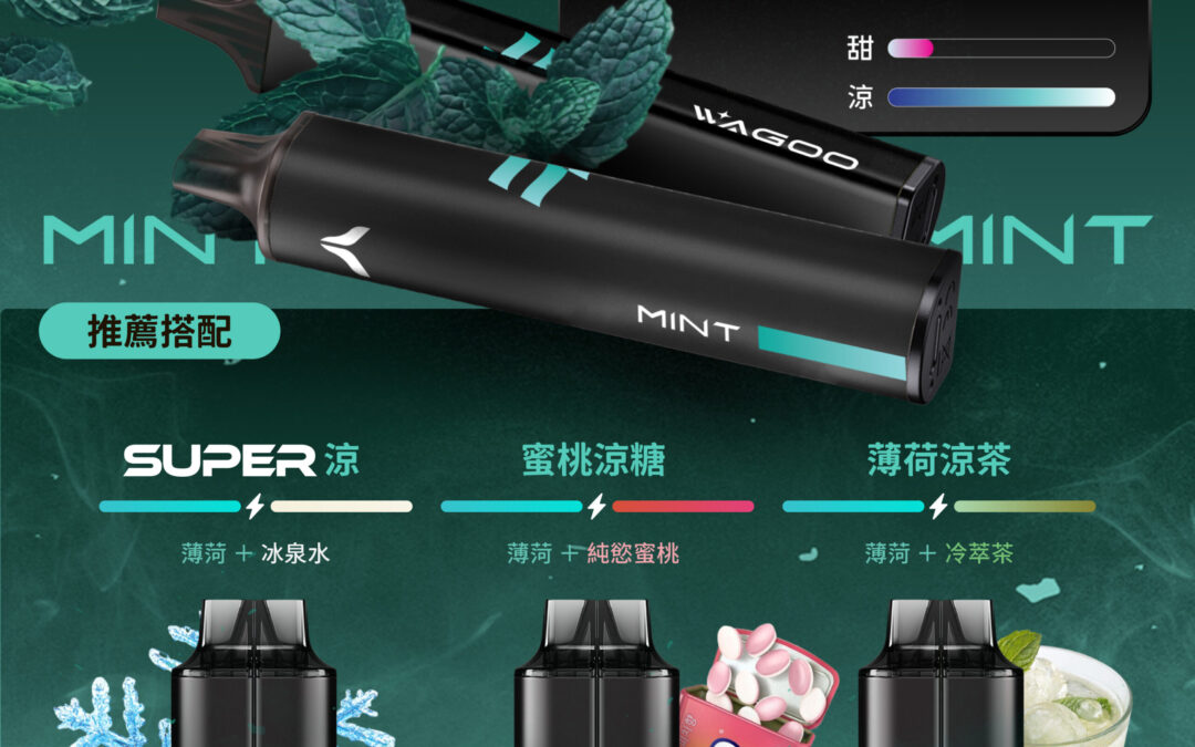 kis5 6500口一次性電子煙薄荷口味-WAGOO大容量磁吸式自由搭配現貨