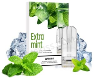 2026 最新 SP2S 煙彈「超涼薄荷 (Extra Mint)」官方正品外包裝與經典透明大油倉外觀。